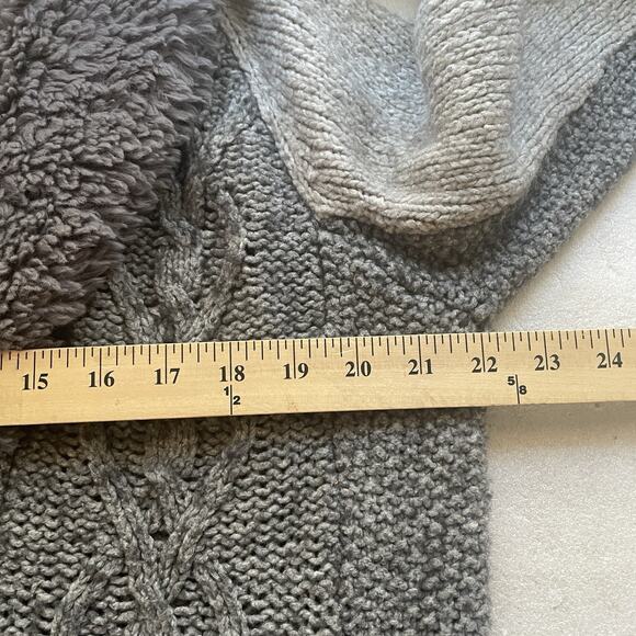 Sleeping On Snow Cardigan Women Large Gray Penny Lane Wool Yak Blend Cable Knit - Picture 7 of 11